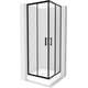 Mexen Rio kvadrātveida dušas kabīne 70 x 70 cm, sals, melns + Rio dušas paliktnis, balts - 860-070-070-70-30-4510