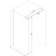 Dušas aizsegs Mexen Kyoto 70 x 200 cm, caurspīdīgs/matēts 8 mm, hroms - 800-070-101-01-35, 5 image