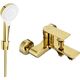 Vannas jaucējkrāns Mexen Royo R05 ar dušu, zelts - 7223R05-50