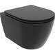 WC Mexen Carmen bez apmales ar plānu mīksti aizveramu sēdekli, Duroplast, melns matēts - 30881085