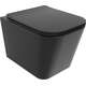 Mexen Teo Rimless WC panna ar plānu, viegli aizveramu sēdekli, Duroplast, matēts melns - 30850685