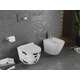 Mexen Lena Rimless WC panna ar plānu, viegli aizveramu sēdekli, Duroplast, balts raksts - 30224099, 2 image
