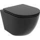 WC Mexen Lena Rimless ar plānu, viegli aizveramu sēdekli, Duroplast, melns paklājiņš - 30221085