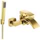 Vannas jaucējkrāns Mexen Libra R77 ar dušu, zelts - 74513R77-50