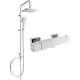 Открытый душевой набор Mexen Tord с тропическим душем и термостатическим смесителем для душа Cube, хром - 77200200-00