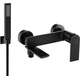 Vannas jaucējkrāns Mexen Zero R02 ar dušu, melns - 7113R02-70