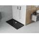 Taisnstūra šaura dušas paliktnis Mexen Flat 120 x 70 cm, melns, hromēts sifons - 40707012, 2 image