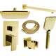 Paslēptais dušas komplekts Mexen Uno DR62, zelts - 71435DR62-50