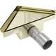Trīsstūrveida noteka Mexen Flat 20 x 20 cm, zelta - 1510320, Krāsa: Zelts