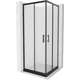 Mexen Rio kvadrātveida dušas kabīne 70 x 70 cm, matēts melns + Plakans dušas paliktnis, melns - 860-070-070-70-30-4070B