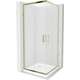 Kvadrātveida dušas kabīne Mexen Rio 70 x 70 cm, sarma, zelts + plakana paliktnis, balta - 860-070-070-50-30-4010G
