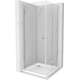 Saliekamā dušas kabīne Mexen Lima Duo 70 x 70 cm, caurspīdīga, hromēta + plakana paliktne - 856-070-070-01-02-4010