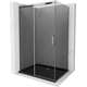 Раздвижная душевая кабина Mexen Omega 100 x 90 см, графит, хром + душевой поддон Flat, черный - 825-100-090-01-40-4070