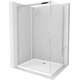 Bīdāmā dušas kabīne Mexen Omega 130 x 100 cm, caurspīdīga, hromēta + plakana paliktne - 825-130-100-01-00-4010