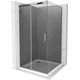 Раздвижная душевая кабина Mexen Omega 100 x 100 см, графит, хром + плоский поддон, белый - 825-100-100-01-40-4010