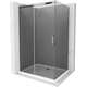 Раздвижная душевая кабина Mexen Omega 120 x 90 см, графит, хром + плоский поддон, белый - 825-120-090-01-40-4010
