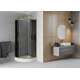 Mexen Rio pusapaļa dušas kabīne 90 x 90 cm, grafīts, zelts + Rio, balts dušas paliktnis - 863-090-090-50-40-4710, 3 image
