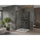 Раздвижная душевая кабина Mexen Omega 100 x 100 см, прозрачная, черная + душевой поддон Flat, белый - 825-100-100-70-00-4010B, изображение 2