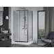 Bīdāmā dušas kabīne Mexen Apia 100 x 80 cm, caurspīdīga, hromēta + Rio dušas paliktnis - 840-100-080-01-00-4510, 2 image