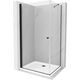 Noliecama dušas kabīne Mexen Pretoria 90 x 80 cm, caurspīdīga, melna + plakana paplāte - 852-090-080-70-00-4010B