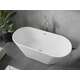 Brīvi stāvoša vanna Mexen Flavia 160 x 74 cm, balta, hromēta pārplūde - 54031608000, 3 image