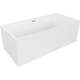 Brīvi stāvoša vanna Mexen Nita 170 x 80 cm, balta, hromēta pārplūde - 52091708000