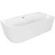 Brīvi stāvoša vanna Mexen Mia stūra 170 x 80 cm, labā, balta, hromēta pārplūde - 52691708000P