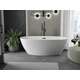 Brīvi stāvoša vanna Mexen Eris 155 x 80 cm, balta, melna pārplūde - 53441558000-B, 2 image
