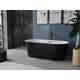 Brīvi stāvoša vanna Mexen Luna 170 x 80 cm, balta/melna, melna pārplūde - 52031708075-B, 2 image