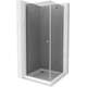 Наклонная душевая кабина Mexen Pretoria 100 x 100 см, графит, хром + плоский поддон - 852-100-100-01-40-4010