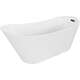 Brīvi stāvoša vanna Mexen Alta 170 x 75 cm, balta, melna pārplūde - 52141707500-B