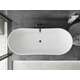 Brīvi stāvoša vanna Mexen Montana 180 x 80 cm, balta, melna pārplūde - 52011808000-B, 4 image