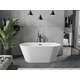 Brīvi stāvoša vanna Mexen Flavia 150 x 75 cm, balta, melna pārplūde - 54031507500-B, 2 image
