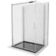 Mexen Omega Трехстенная раздвижная душевая кабина 140 x 100 см, прозрачная, хром + плоский поддон - 825-140-100-01-00-3s-4070