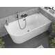 Brīvi stāvoša stūra vanna Mexen Mia 170 x 80 cm, labā, balta, melna pārplūde - 52691708000P-B, 3 image