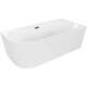 Brīvi stāvoša stūra vanna Mexen Mia 170 x 80 cm, labā, balta, melna pārplūde - 52691708000P-B