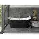 Brīvi stāvoša vanna Mexen Montana 180 x 80 cm, balta/melna, zelta pārplūde - 52011808075-G, 2 image