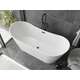 Brīvi stāvoša vanna Mexen Montana 180 x 80 cm, balta, melna pārplūde - 52011808000-B, 3 image