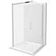 Раздвижная душевая кабина Mexen Omega с 3 стенками, 100 x 100 см, прозрачная, хром + плоский поддон - 825-100-100-01-00-3s-4010