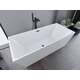 Brīvi stāvoša vanna Mexen Solid 170 x 75 cm, balta, melna pārplūde - 52121707500-B, 3 image
