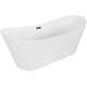 Brīvi stāvoša vanna Mexen Montana 180 x 80 cm, balta, melna pārplūde - 52011808000-B