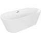 Brīvi stāvoša vanna Mexen Luna 180 x 80 cm, balta, melna pārplūde - 52031808000-B