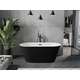 Brīvi stāvoša vanna Mexen Flavia 150 x 75 cm, balta/melna, melna pārplūde - 54031507575-B, 2 image