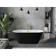 Brīvi stāvoša vanna Mexen Flavia 160 x 74 cm, balta/melna, zelta pārplūde - 54031608075-G, 2 image