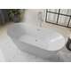 Brīvi stāvoša vanna Mexen Roxy 180 x 85 cm, balta, hromēta pārplūde - 51201808500, 3 image