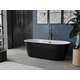 Brīvi stāvoša vanna Mexen Luna 180 x 80 cm, balta/melna, melna pārplūde - 52031808075-B, 2 image