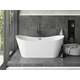 Brīvi stāvoša vanna Mexen Montana 180 x 80 cm, balta, melna pārplūde - 52011808000-B, 2 image