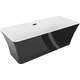 Brīvi stāvoša vanna Mexen Tonia 170 x 75 cm, balta/melna, melna pārplūde - 52171707575-B