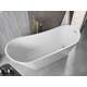 Mexen Alta wanna wolnostojąca 170 x 75 cm, biała, przelew złoty - 52141707500-G, 3 image