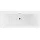 Mexen Volta wanna wolnostojąca przyścienna 170 x 75 cm, biała, przelew czarny - 51131707500-B, 5 image